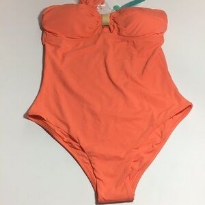 NWT Melissa Odabash St Tropez One Piece Sz 8 Coral
